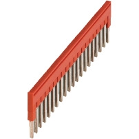 SCHNEIDER ELECTRIC Plug-in bridge, 20 points, for 2.5mm² terminal blocks, red, 20 way
