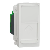 Информац. розетка-1мод. бяла,  RJ45 single outlet Cat 5 UTP 1mod к