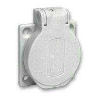 Инд. присъединител SOCKET SCHUKO ENC 50X50 BACK GRAY IP54