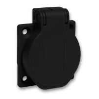 Контакт Шуко, Mureva PK, за таблоl, 50x50, Black, IP54