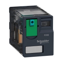 SCHNEIDER ELECTRIC Relay, 6A, 4CO, lockable test button, 24VDC