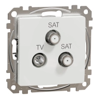 TV/SAT/ SAT розетка 4db, Sedna, бял
