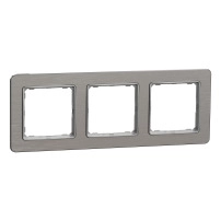 Frame 3 gang Brushed Alu impr