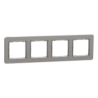 Frame 4 gang Brushed Alu impr