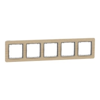 Frame 5 gang Wood Birch impression