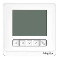 Термостат за отопление и охлаждане 5-35°C с LCD дисплей за 2-тръбни вентил. конвектори, за вграждане
