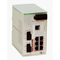 SCHNEIDER ELECTRIC Ethernet TCP/IP basic managed switch - ConneXium - 6TX/2FX - multimode