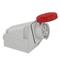 Индустриален контакт за стенен монтаж, Mureva PK, 63A, 3P+E, 220V, IP67