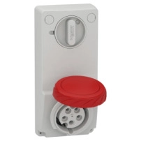 Индустриален контакт с блокировка, Mureva PK, монтаж в табло, 16A, 2P+E, 220V, IP44