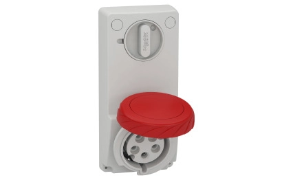 Индустриален контакт с блокировка, Mureva PK, монтаж в табло, 16A, 2P+E, 110V, IP65