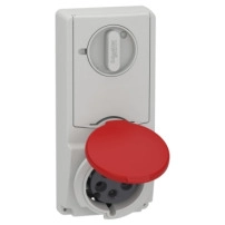 Индустриален контакт с блокировка, Mureva PK, монтаж в табло, 16A, 3P+N+E, 400V, IP44