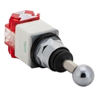 SCHNEIDER ELECTRIC Joystick controller, metal, 30mm, 4 directions, spring return to center, 2 C/O