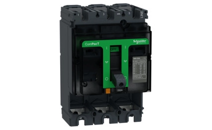 SCHNEIDER ELECTRIC Circuit breaker basic frame, ComPacT NSX100N, 50kA, 100A, without trip unit, 4P