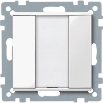 SCHNEIDER ELECTRIC Бутон, пол. бял, System M