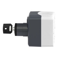 SCHNEIDER ELECTRIC Control station, plastic, dark grey lid, 1 selector switch, standard handle Ø22, 1NO