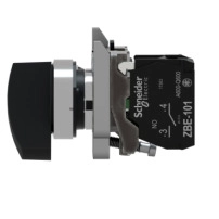 SCHNEIDER ELECTRIC Pilot light, metal, green, 22mm, LED, plain lens, 24V AC/DC