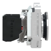 SCHNEIDER ELECTRIC Pilot light, grey plastic, red, 22mm, LED, plain lens, 24V AC DC