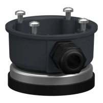 Plastic Fixing Plate with Pole in grey