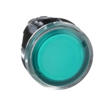 SCHNEIDER ELECTRIC Head for illuminated push button, metal, flush, red, 22mm, spring return, plain lens for BA9s bulb