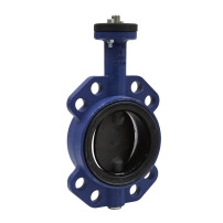 VF208W Butterfly Valve, 2-Way, DN100, Wafer Flanged, Zinc Plated Disc, EPDM Liner, Kvs 760 m?/h, Max ?P 600 kPa