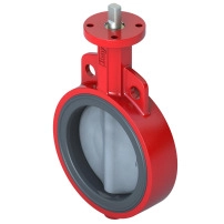 VF209W High Pressure Butterfly Valve, 2-Way, DN100, Wafer Flanged, Nylon Disc, EPDM Liner, Kvs 723 m?/h, Max ?P 1200 kPa