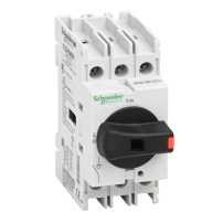 Разединител, TeSys VLS, прекъсвач, 40A, 20HP при 480VAC, UL508, трифазен, 5kA SCCR, размер 1, монтаж на DIN шина