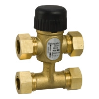 VZ408C Zone Valve, 3-Way with Bypass, PN16, DN15, 15 mm O/D Compression, Kvs 1.0 m?/h, 2.5 mm Stroke.