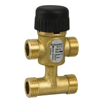 VZ419E Zone Valve, 3-Way with Bypass, PN16, DN15, G1/2 External Thread, Kvs 2.0 m?/h, 5.5 mm Stroke.