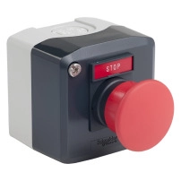 Station plastic PB red mark STOP