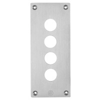 drilled front plate - XAP-E - metal - 4 horizontal openings