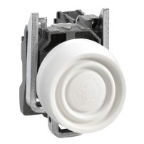 Harmony XB4 сглобен бутон, бял, O22 mm, пружинно връщане, 1 NO, ATEX