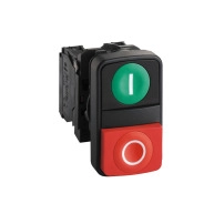 SCHNEIDER ELECTRIC Double headed push button, plastic, 22mm, 1NO+1NC