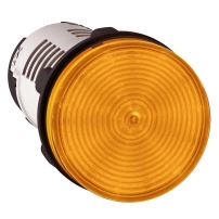 SCHNEIDER ELECTRIC Monolithic pilot light, plastic, orange, 22mm, LED, 110..120V AC