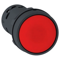 SCHNEIDER ELECTRIC Monolithic push button, red, Ø22, spring return, 1NC