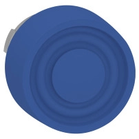 Push button head, Easy Harmony XB2, metal, blue, 22mm, spring return, booted, unmarked