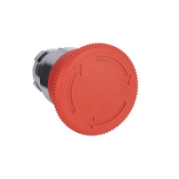 Head for emergency switching off push button, Easy Harmony XB2, metal, red mushroom 40mm, 22mm, latching turn to release