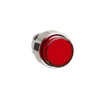 Illuminated push button head, Easy Harmony XB2, metal, projecting, red, 22mm, spring return