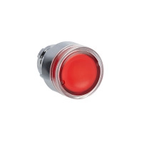 Head for illuminated push button, Easy Harmony XB2, metal, flush, red, 22mm, spring return