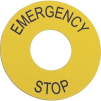 SCHNEIDER ELECTRIC Marked legend, emergency stop, 22mm, 60mm