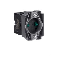 Single contact block with body and fixing collar, Easy Harmony XB2, metal, screw clamp terminal, 2NO