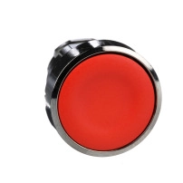 SCHNEIDER ELECTRIC Push button head, metal, flush, red, 22mm, spring return
