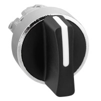SCHNEIDER ELECTRIC Head for selector switch, black, 22mm, 3 pos., spring return from right to center
