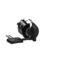 SCHNEIDER ELECTRIC Key switch selector head, metal, black, 22mm, key 455, 2 positions, stay put