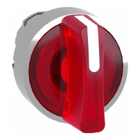 SCHNEIDER ELECTRIC Head for illuminated selector switch, red handle, 22mm, LED, 3 pos.
