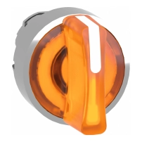 SCHNEIDER ELECTRIC Orange illuminated selector switch head Ø22 3-position spring return