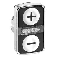 METAL DOUBLE HEADED PB WITH PILOT LIGHT