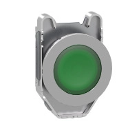 Head ill PB metal green flush LED
