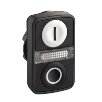 SCHNEIDER ELECTRIC Illuminated double-headed push button head, plastic, Ø22