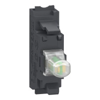 SCHNEIDER ELECTRIC Light block, white, for head 22mm, LED, 24V AC DC push in terminals